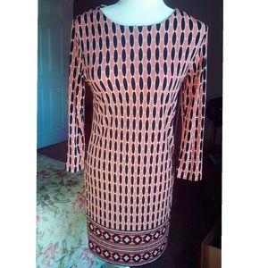 Michael Kors Patterned Long Sleeve Dress
